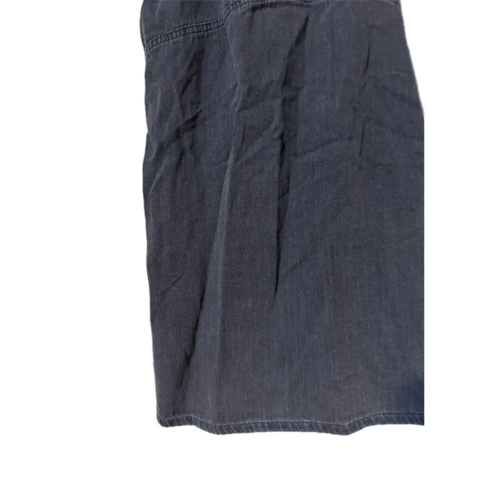 Old Navy Denim Dress Kids L 10-12 Black Excellent Smocked Back Pinafore‎